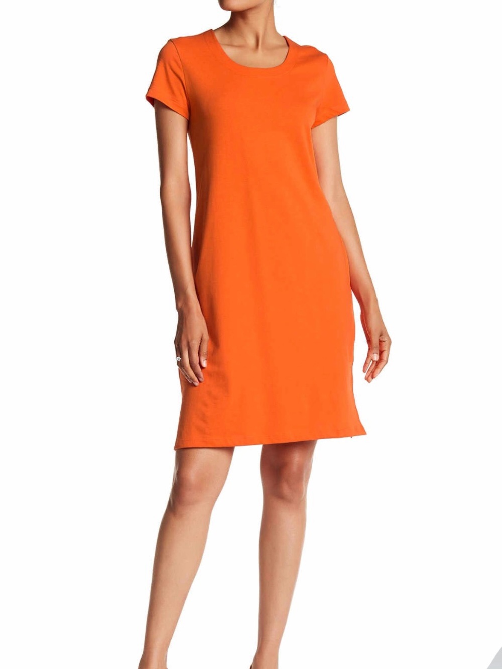 Tommy Bahama Orange Short-Sleeve Midi Dress